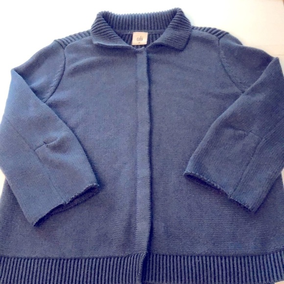 Cabi Ribbed Cotton Knit Cardigan Size Medium - Picture 1 of 9